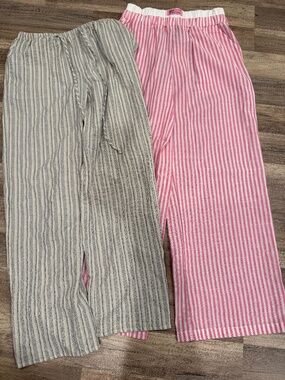 Lot of two size medium casual striped beach pant